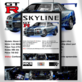 Nome do produto Poster Retrato - West Coast Brian Skyline - STT024