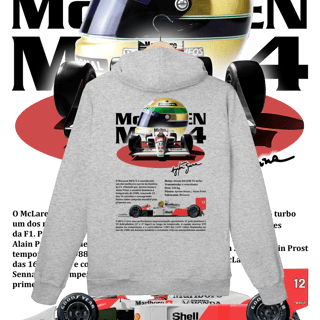 Nome do produto Moletom Canguru Prime - MP4/4 Ayrton Senna - STT012