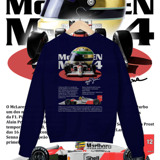 Nome do produto Moletom Blusão Prime - MP4/4 Ayrton Senna - STT012