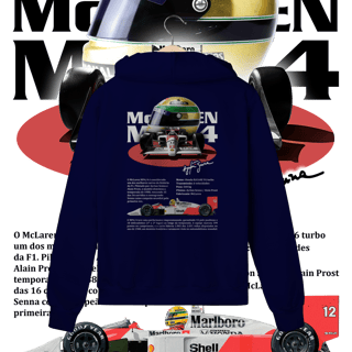 Nome do produto Moletom com Zíper Prime  - MP4/4 Ayrton Senna - STT012