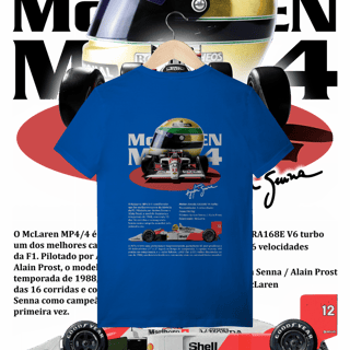 Nome do produto Camiseta Quality - MP4/4 Ayrton Senna - STT012