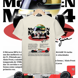 Nome do produto Camiseta Prime - MP4/4 Ayrton Senna - STT012
