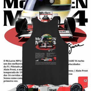 Nome do produto Regata Masculina - MP4/4 Ayrton Senna - STT012