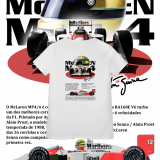 Nome do produto Baby Look Long Prime - MP4/4 Ayrton Senna - STT012