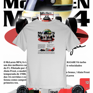 Nome do produto Camiseta Inf (2 a 8) - MP4/4 Ayrton Senna - STT012