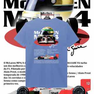 Nome do produto Camiseta Estonada - MP4/4 Ayrton Senna - STT012