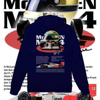 Nome do produto Moletom Canguru Prime - MP4/4 Ayrton Senna - STT012