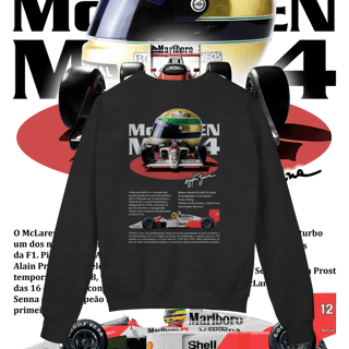 Nome do produto Moletom Blusão Prime - MP4/4 Ayrton Senna - STT012