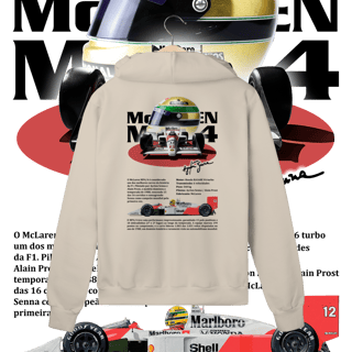 Nome do produto Moletom com Zíper Prime  - MP4/4 Ayrton Senna - STT012