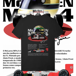 Nome do produto Camiseta Quality - MP4/4 Ayrton Senna - STT012