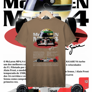 Nome do produto Camiseta Prime - MP4/4 Ayrton Senna - STT012