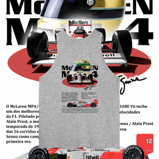 Nome do produto Regata Masculina - MP4/4 Ayrton Senna - STT012