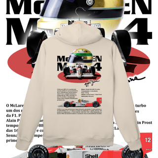 Nome do produto Moletom Canguru Prime - MP4/4 Ayrton Senna - STT012