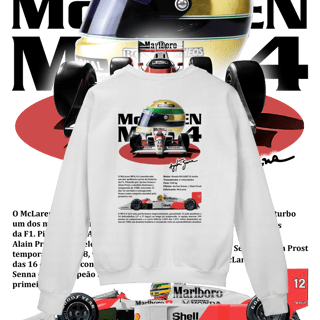 Nome do produto Moletom Blusão Prime - MP4/4 Ayrton Senna - STT012