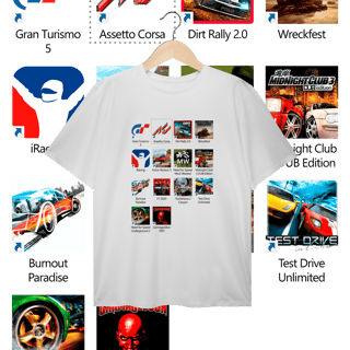 Camiseta Plus Size - Press Start to Race - STT023