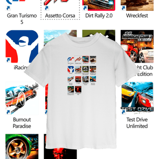 Camiseta Inf (2 a 8) - Press Start to Race - STT023