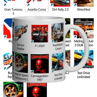 Nome do produto Caneca - Press Start to Race - STT023