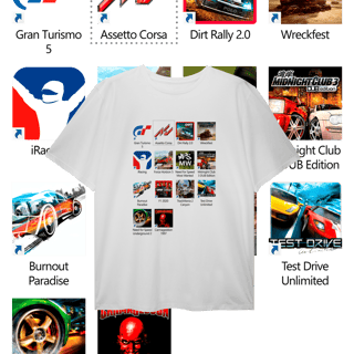 Nome do produto Camiseta Plus Size - Press Start to Race - STT023