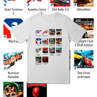 Nome do produto Camiseta Inf (10 a 14) - Press Start to Race - STT023