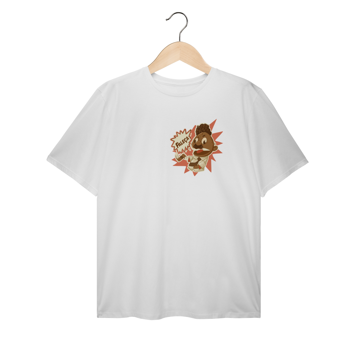 Nome do produto: Camiseta Plus Size Faleça Versão 01 Pequeno Lateralizado