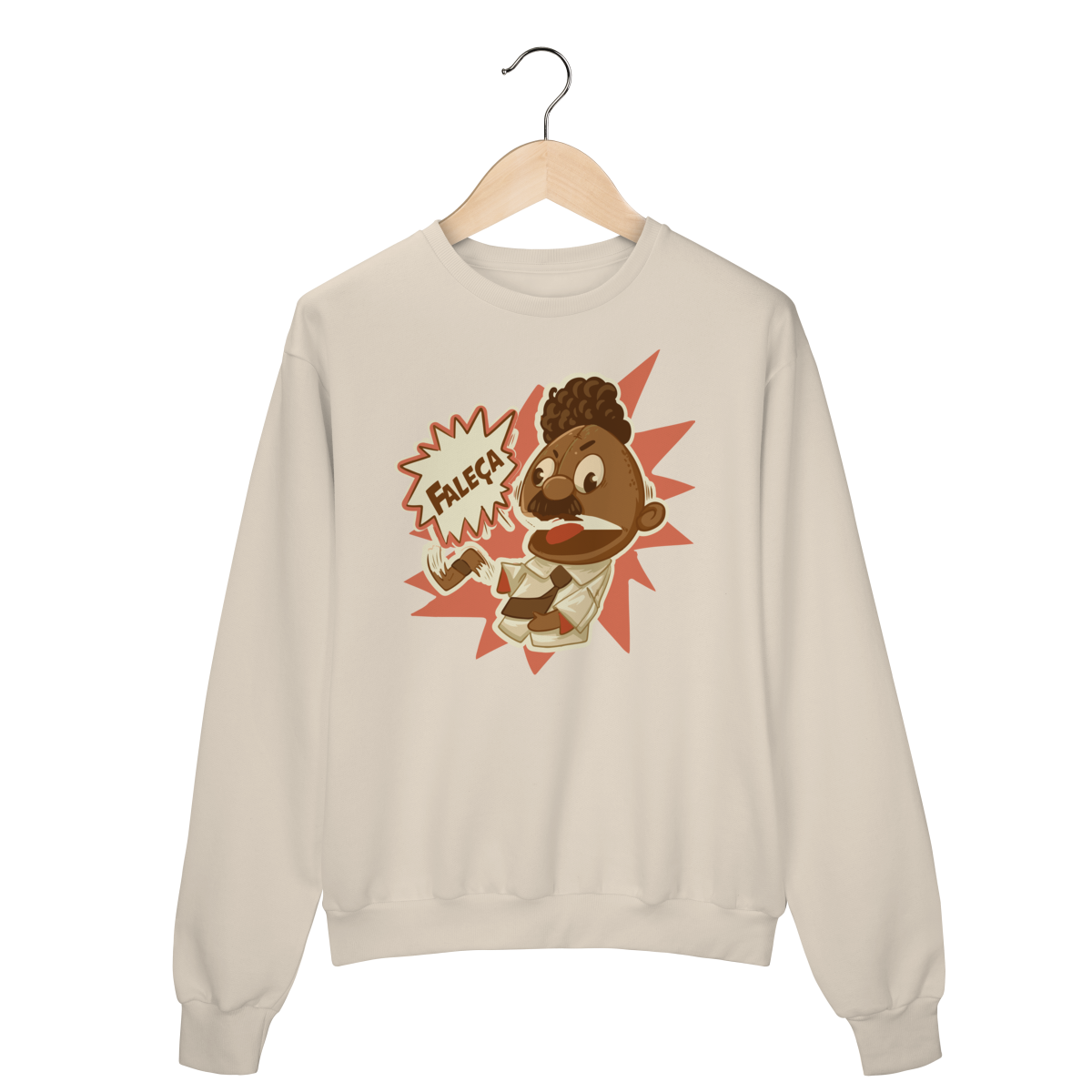 Nome do produto: Moletom Fechado Faleça Versão 01 Grande Centralizado