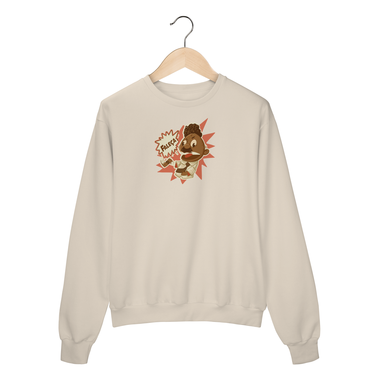 Nome do produto: Moletom Fechado Faleça Versão 01 Pequeno Centralizado