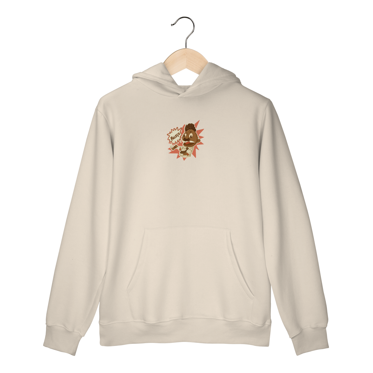 Nome do produto: Moletom Canguru Faleça Versão 01 Pequeno Centralizado