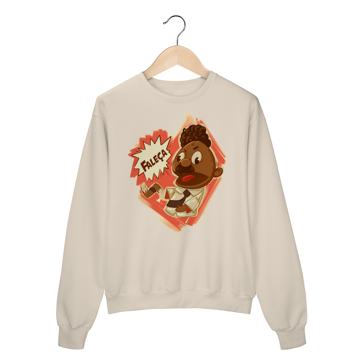 Nome do produto: Moletom Fechado Faleça Versão 02 Grande Centralizado