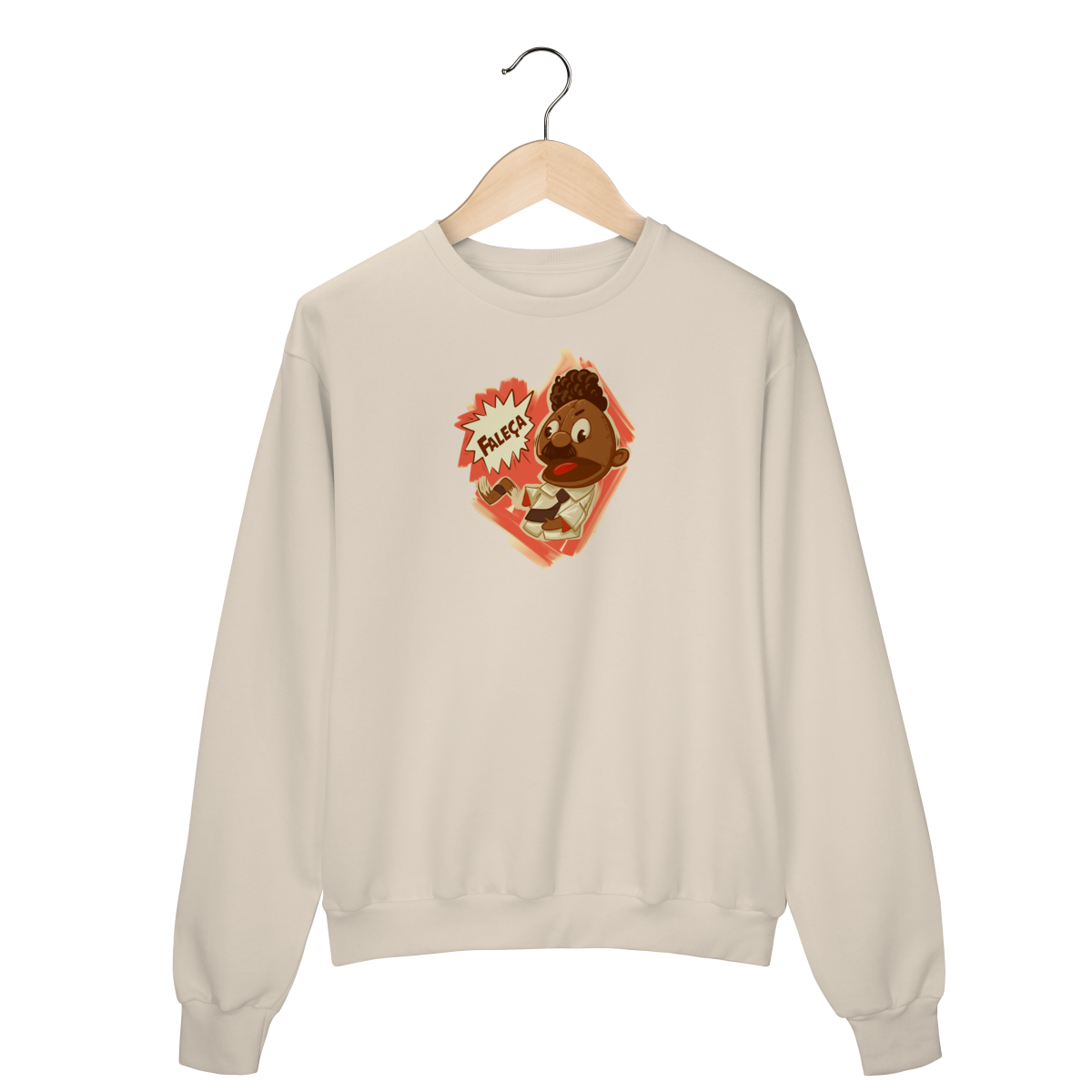 Nome do produto: Moletom Fechado Faleça Versão 02 Pequeno Centralizado