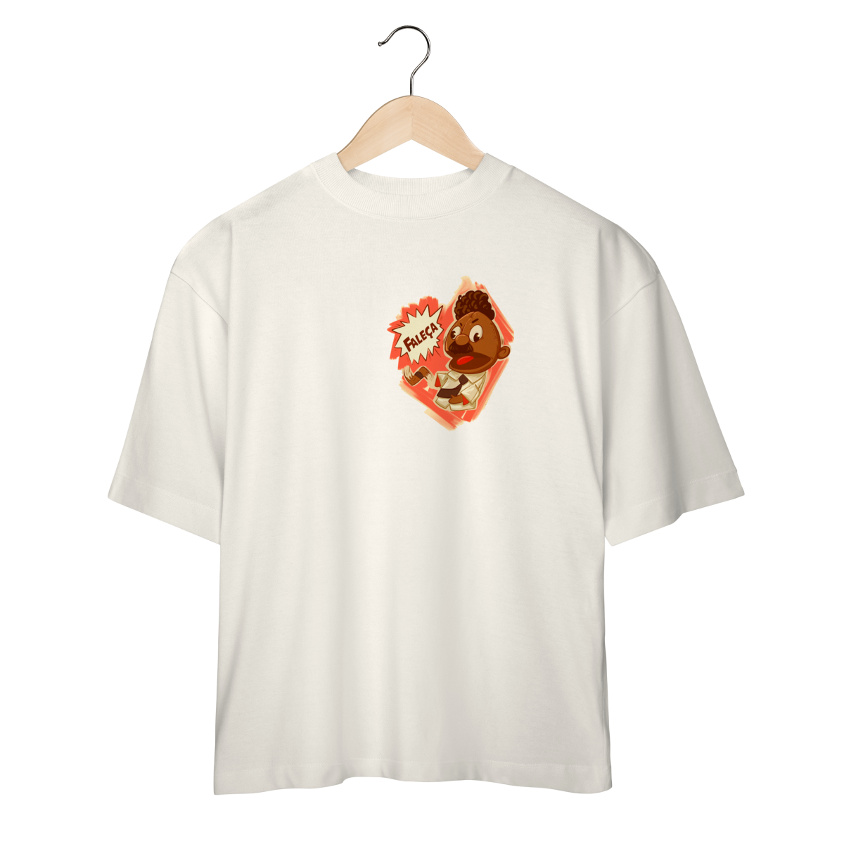 Nome do produto: Oversized Faleça Versão 02 Pequeno Lateralizado