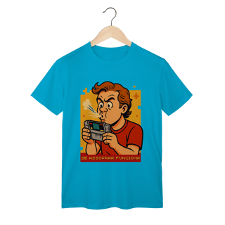 Nome do produto Camiseta Nerd Retrô — Se Assoprar Funciona
