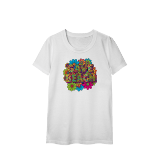 Nome do produto  baby look Flower Power Groovy