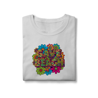 Nome do produto  baby look Flower Power Groovy