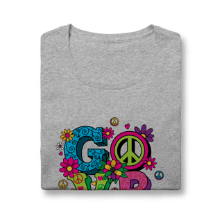 Nome do produto baby look Peace & Vibes