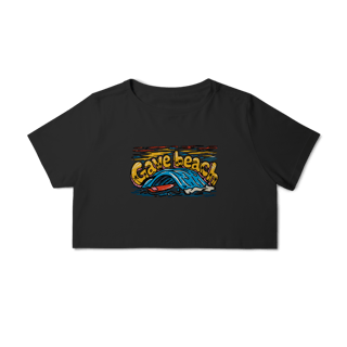 Camiseta cropped look Sunset Wave