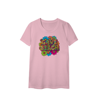 Nome do produto  baby look Flower Power Groovy