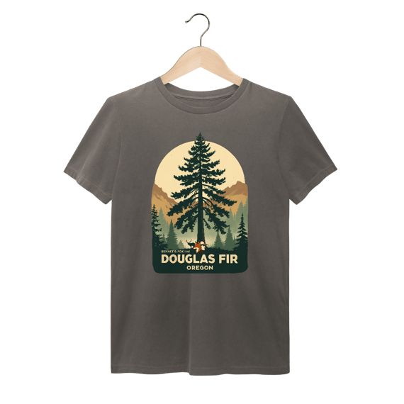 Camiseta Estonada Vintage Douglas Fir - Aventura, Trilha e Estilo Vintage Bennet & Fox