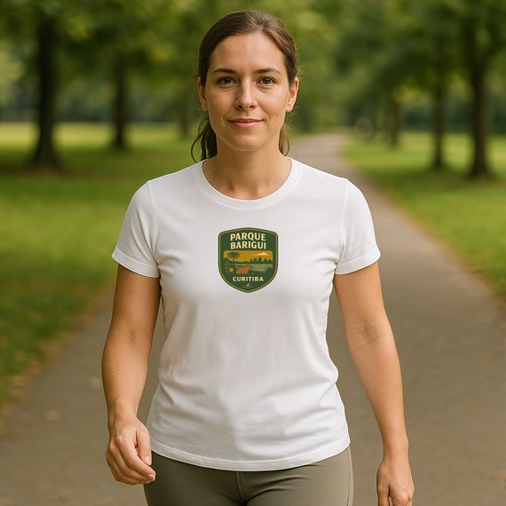 Camiseta Feminina Parque Barigui Curitiba | Linha Aventureira Vintage