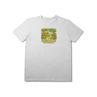 Nome do produto Camiseta Parque da Luz Florianópolis - Histórias, Natureza e O Melhor de Floripa no Peito