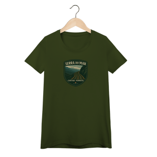 Nome do produto Camiseta Feminina Serra do Mar Aventureira | Trem Curitiba-Morretes