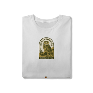 Nome do produto Camiseta Coruja-Buraqueira – Estampa Natureza Brasileira