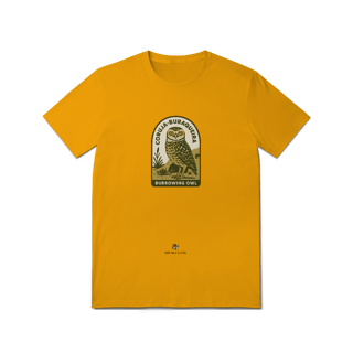 Nome do produto Camiseta Coruja-Buraqueira – Estampa Natureza Brasileira
