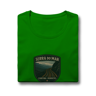 Nome do produto Camiseta Feminina Serra do Mar Aventureira | Trem Curitiba-Morretes