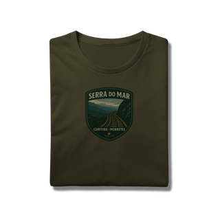 Nome do produto Camiseta Masculina Serra do Mar Prime | Trem Curitiba-Morretes Vintage