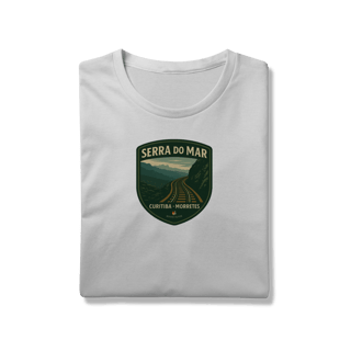 Nome do produto Camiseta Masculina Serra do Mar Prime | Trem Curitiba-Morretes Vintage