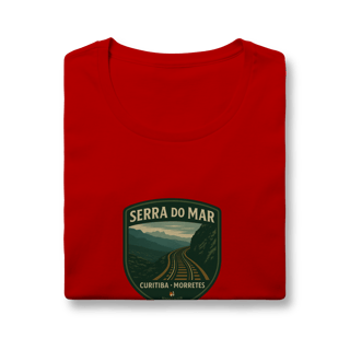 Nome do produto Camiseta Feminina Serra do Mar Aventureira | Trem Curitiba-Morretes