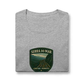 Nome do produto Camiseta Feminina Serra do Mar Aventureira | Trem Curitiba-Morretes