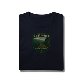 Nome do produto Camiseta Masculina Serra do Mar Prime | Trem Curitiba-Morretes Vintage