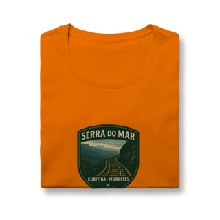 Nome do produto Camiseta Feminina Serra do Mar Aventureira | Trem Curitiba-Morretes