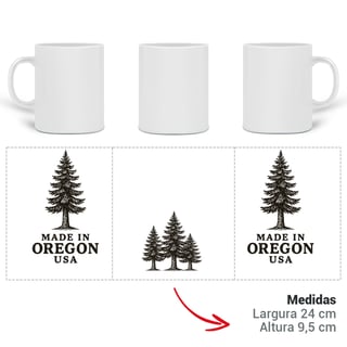 Nome do produto Caneca de Cerâmica Oregon Douglas Fir | Estilo Montanha Vintage